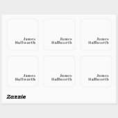 編集可能スタイリッシュレトロモダン文字 | グレイ スクエアシール (シート)