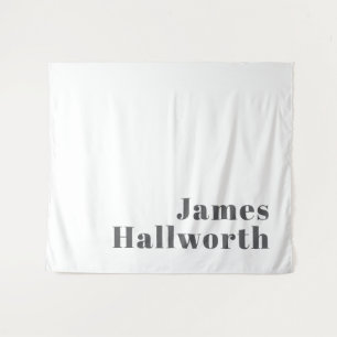 編集可能スタイリッシュレトロモダン文字   グレイ タペストリー