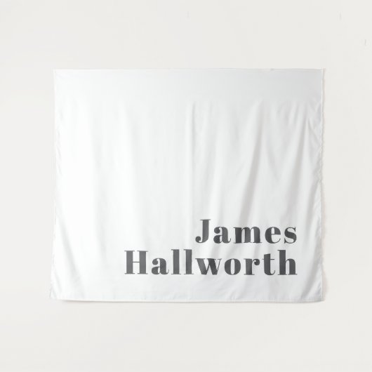 編集可能スタイリッシュレトロモダン文字 | グレイ タペストリー (正面(横))