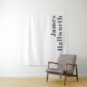 編集可能スタイリッシュレトロモダン文字 | グレイ タペストリー (インサイチュ)