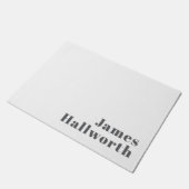 編集可能スタイリッシュレトロモダン文字 | グレイ ドアマット (アングル)