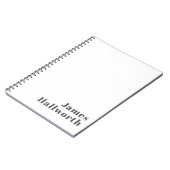 編集可能スタイリッシュレトロモダン文字 | グレイ ノートブック (左側)