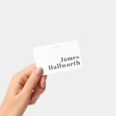 編集可能スタイリッシュレトロモダン文字 | グレイ バッジ (手持ち)