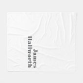 編集可能スタイリッシュレトロモダン文字 | グレイ フリースブランケット (正面(横))