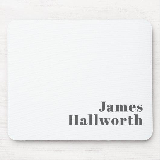 編集可能スタイリッシュレトロモダン文字 | グレイ マウスパッド (正面)