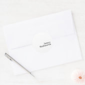 編集可能スタイリッシュレトロモダン文字 | グレイ ラウンドシール (封筒)