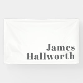 編集可能スタイリッシュレトロモダン文字 | グレイ 横断幕