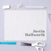 編集可能スタイリッシュレトロモダン文字 | グレイ 薄葉紙 (クラフト)