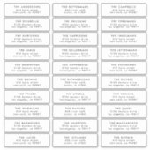 編集可能スタイリッシュ個人結婚のゲストアドレス シール (正面)