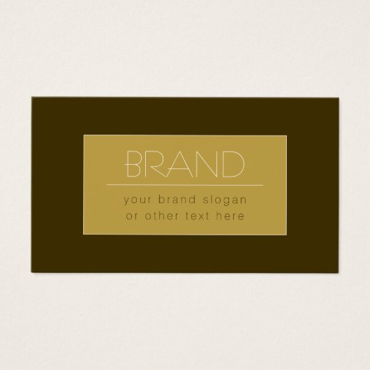 編集可能スタイリッシュ文字テンプレート | ヴィンテージ金ゴールド (正面)