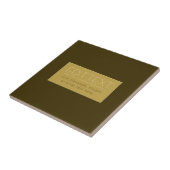 編集可能スタイリッシュ文字テンプレート | ヴィンテージ金ゴールド タイル (側面)