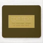 編集可能スタイリッシュ文字テンプレート | ヴィンテージ金ゴールド マウスパッド (正面)