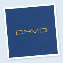 編集可能スタイリッシュ文字 | 金ゴールド&ネイビーブルー