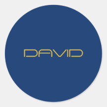 編集可能スタイリッシュ文字 | 金ゴールド&ネイビーブルー