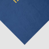 編集可能スタイリッシュ文字 | 金ゴールド&ネイビーブルー 薄葉紙 (詳細)