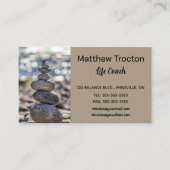 編集可能スタックストーンライフコーチ 名刺 (正面)