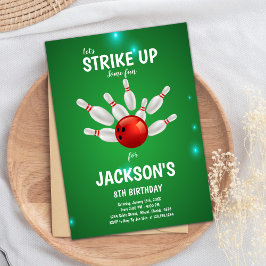 編集可能ストライクパーティー招待状 子供へ 招待状