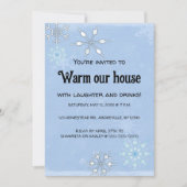 編集可能スノーフレークスハウスウォーミング招待状 招待状 (正面)
