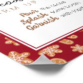 編集可能スパイクホットココアバーサインクッキー交換 ポスター (角)