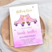 編集可能スパークリローラースケートパーティー招待状 招待状