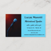 編集可能スピーやる気を起こさせるカ 名刺 (正面)