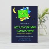 編集可能スランバーパーティの招待状 招待状 (スタンド正面)