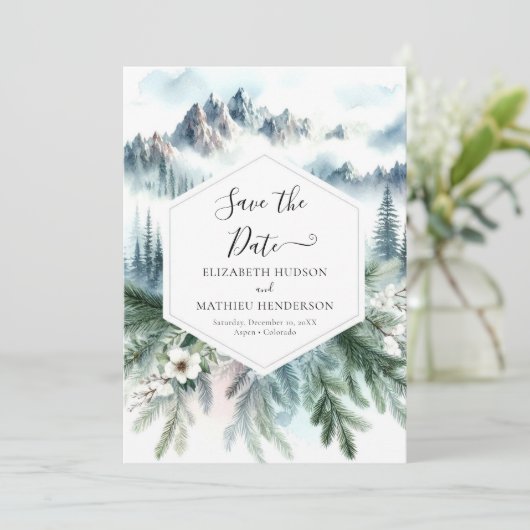 編集可能タイポグラフィ結婚山 セーブザデート (スタンド正面)