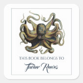 編集可能タコ スクエアシール (正面)