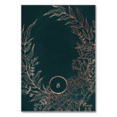 編集可能ダスティバラ金ゴールドエメラルドカスタムリース テーブルナンバー (裏面)