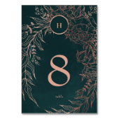 編集可能ダスティバラ金ゴールドエメラルドカスタムリース テーブルナンバー (正面)