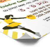 編集可能チアリーダー資金調達者フライヤー ポスター (角)