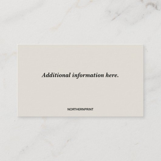 編集可能チェアインテリアデザイナ 名刺 (裏面)