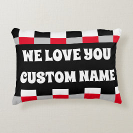 編集可能チェッカーボードパターン アクセントクッション