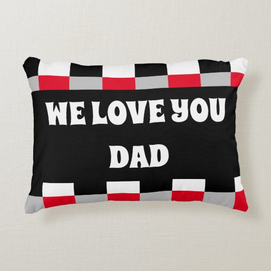 編集可能チェッカーボードパターン アクセントクッション (正面)