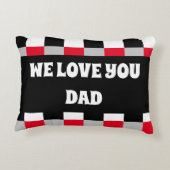 編集可能チェッカーボードパターン アクセントクッション (裏面)