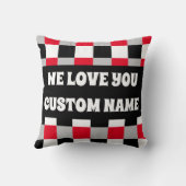 編集可能チェッカーボードパターン クッション (裏面)