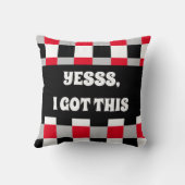 編集可能チェッカーボードパターン クッション (裏面)