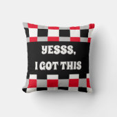 編集可能チェッカーボードパターン クッション (正面)