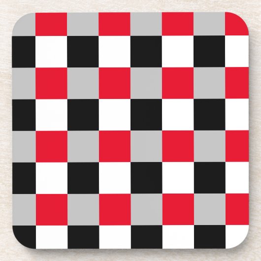編集可能チェッカーボードパターン コースター (正面)