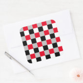 編集可能チェッカーボードパターン スクエアシール (封筒)