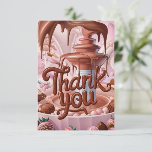 編集可能チョコレートサンキューカード サンキューカード (スタンド正面)