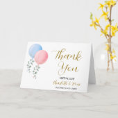 編集可能ツインズベビーシャワーサンキューカード カード (黄色い花)