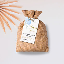 編集可能ツインボーイズ赤ちゃんシャワーありがとうラベル ギフトタグ