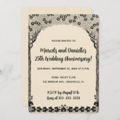 編集可能ツリーのアーチウェイ記念日 招待状 (正面/裏面)