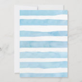 編集可能テディベアベビーシャワー招待状ブルー 招待状 (裏面)