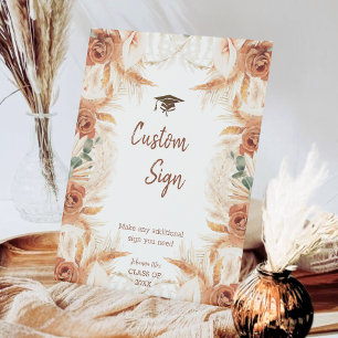 編集可能テラコッタ卒業パーティカスタムーサイン 台座サイン