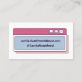 編集可能テンプレートトレンディーモデルブランドアンバサダー 名刺 (裏面)