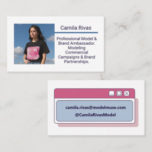 編集可能テンプレートトレンディーモデルブランドアンバサダー 名刺