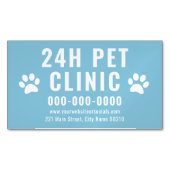 編集可能テンプレートペットクリニック獣医ビジネス マグネット名刺 (正面)