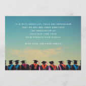 編集可能テンプレート三高等学校卒業生 案内状 (裏面)